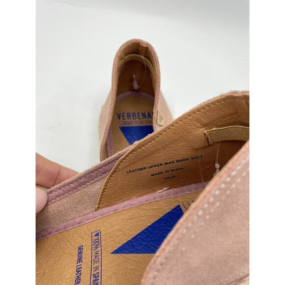 Verbenas CRUZ Pink Suede D'Orsay Open Toe Espadrille Flats Sz US 8.5/9 EU 40 NEW - Picture 5 of 6